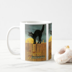 Oude Merry Halloween Kat van Ellen Clapsaddle Koffiemok