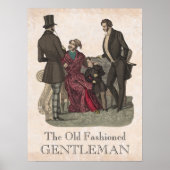 Oude, met fashioned Gentlemen Biedermeier Period Poster (Voorkant)