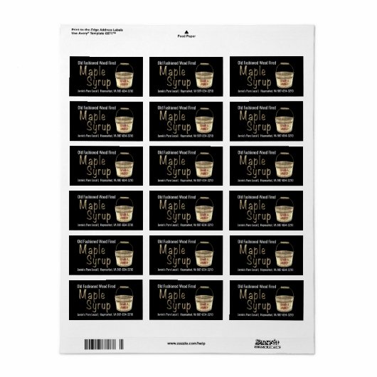 Oude, met fashioned watten gevulde kraan en emmer etiket (Full Sheet)