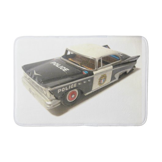 Oude metaal politie auto bath Mat (Voorkant)