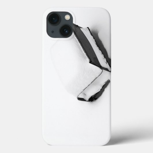 Oude metalen tuinstoel vol sneeuw Case-Mate iPhone case (Achterkant)