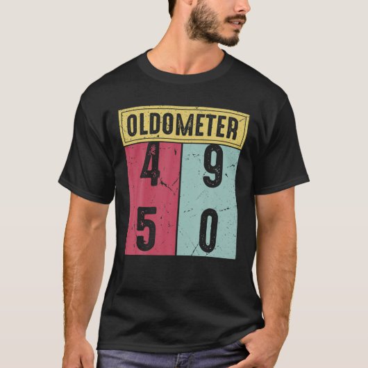 Oude Meter 50e jaar grappig 49-50 jaar oud Birthda T-shirt (Voorkant)