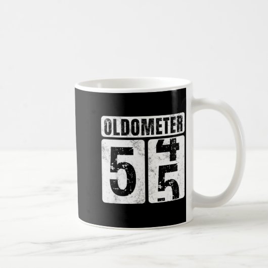 Oude meter 55 Vintage Grappige 55e Ontwerp Koffiemok (Rechts)