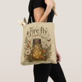 Oude Metselaars Pot met Glowende Vuurvliegjes Tote Bag (Dichtbij)