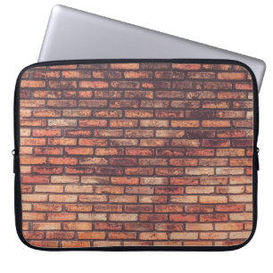 oude metselmuurachtergrond, hipste laptop sleeve