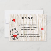 Oude metselpot houtnerf thema RSVP kaartje (Voorkant)