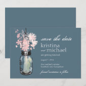 Oude Metselpot & Wilde Bloemen Bewaar de Datum Save The Date (Voorkant / Achterkant)
