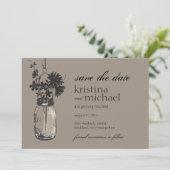 Oude Metselpot & Wilde Bloemen Bewaar de Datum Save The Date (Staand voorkant)