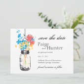 Oude Metselpot & Wilde Bloemen Bewaar de Datum Save The Date (Staand voorkant)