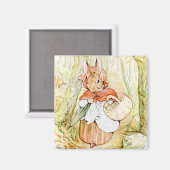 Oude mevrouw Rabbit (Little Red Riding Hood) (B Po Magneet (Voorkant / Achterkant)