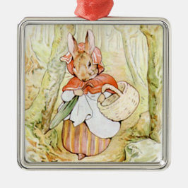 Oude mevrouw Rabbit (Little Red Riding Hood) (B Po Metalen Ornament