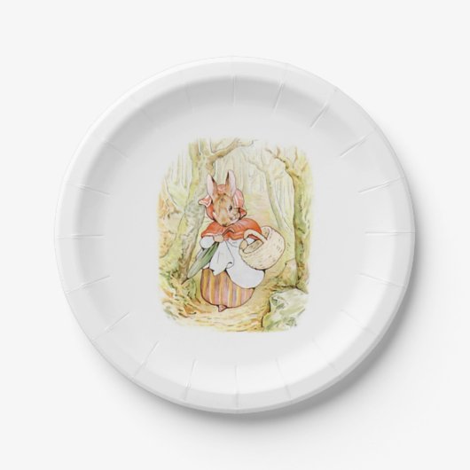 Oude mevrouw Rabbit (Little Red Riding Hood) (B Po Papieren Bordje (Voorkant)