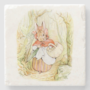 Oude mevrouw Rabbit (Little Red Riding Hood) (B Po Stenen Onderzetter