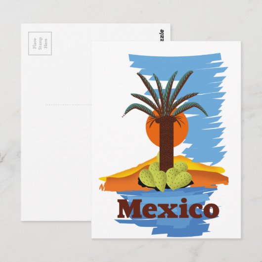 Oude Mexicaanse Palm cartoon Briefkaart (Voorkant / Achterkant)