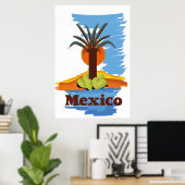 Oude Mexicaanse Palm cartoon Poster (Thuiskantoor)