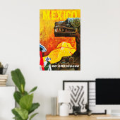 Oude Mexicaanse Reisposter Print Retro Toerisme (Thuiskantoor)