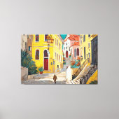 Oude Mexicaanse stad straat Canvas Afdruk (Voorkant)