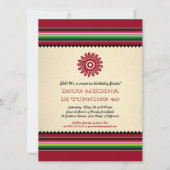 Oude Mexicaanse Sun Serape Party Kaart (Voorkant)