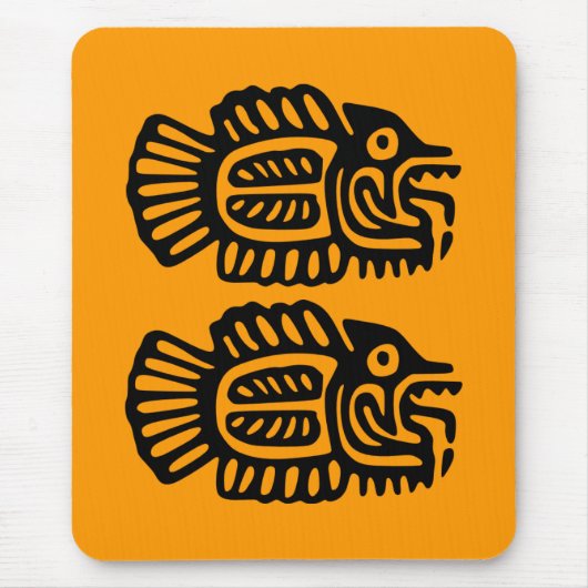 Oude Mexicaanse vis Art Mousepad Muismat (Voorkant)