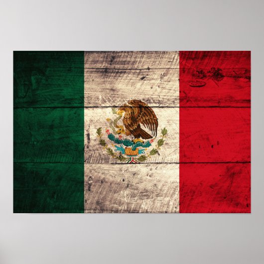 Oude Mexicaanse vlag Poster (Voorkant)