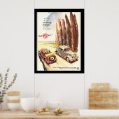 Oude MG-auto's Transport Posterprint Poster (Keuken)