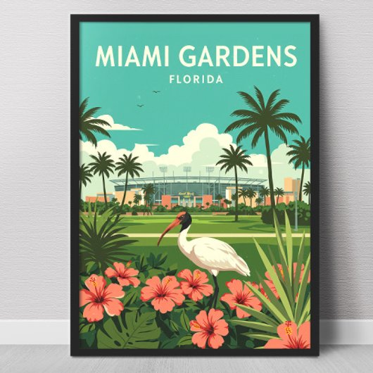 Oude Miami Gardens Florida Poster