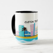 Oude Miami Poster uit de Jaren 80 Mok (Voorkant links)