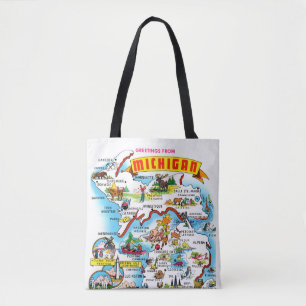 Oude Michigan Begroetingskaart  Tote Bag