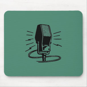 Oude microfoon muismat