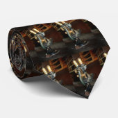 Oude microscoop stropdas (Opgerold)