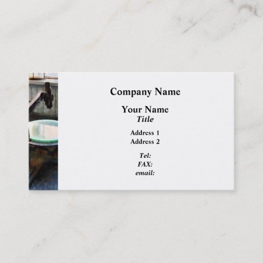 Oude Microscoop Visitekaartje (Voorkant)