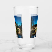 Oude middeleeuwse brug 's nachts in Neurenberg Glas (Rechts)