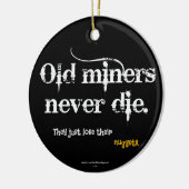 Oude mijnwerkers keramisch ornament (Links)