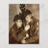 Oude militair foto Bedankt Veteranen briefkaart (Voorkant)