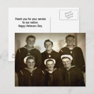 Oude militair foto dank je veteranen ansichtkaart briefkaart
