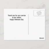 Oude Militair Foto Dank U Veteranen Ansichtkaart Briefkaart (Achterkant)