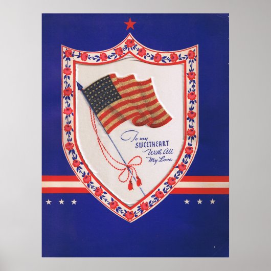 Oude Militair Valentijn Poster (Voorkant)