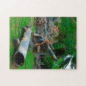 Oude militaire artillerie. Saipan Mariana Islands. Legpuzzel (Horizontaal)