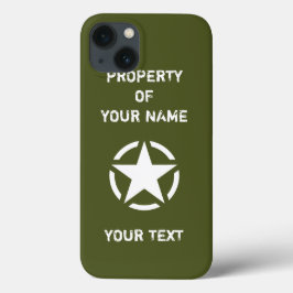 Oude militaire voertuig uit WOII Witte Ster in Cir iPhone 13 Hoesje