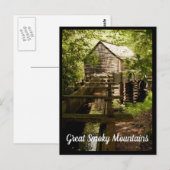Oude Mill en waterwiel Great Smoky Mountains Briefkaart (Voorkant / Achterkant)