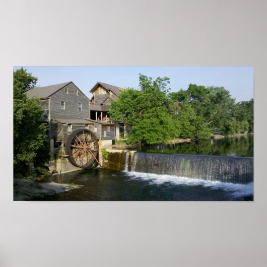 Oude Mill in het Grote Smoky-gebergte Poster (Voorkant)