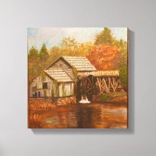 Oude Mill in het najaar Canvas Afdruk (Voorkant)