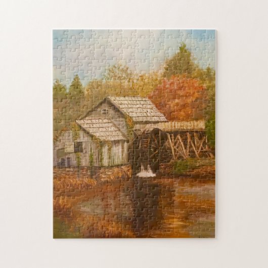 Oude Mill in het najaar Legpuzzel (Verticaal)