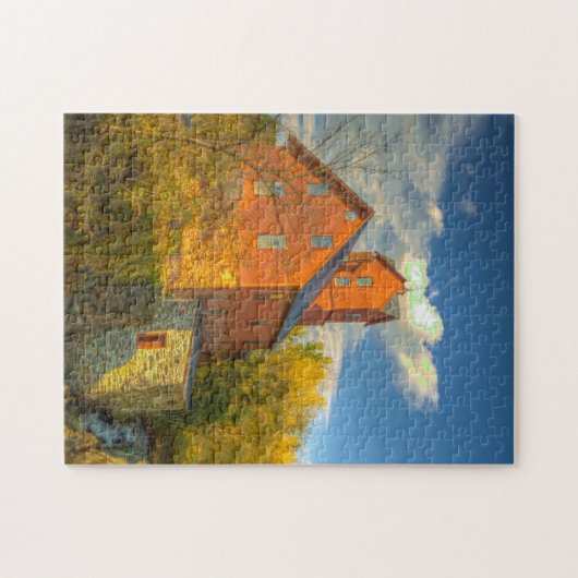 Oude Mill in Vermont . Legpuzzel (Horizontaal)