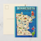 Oude Minnesota ansichtkaart Briefkaart (Voorkant / Achterkant)