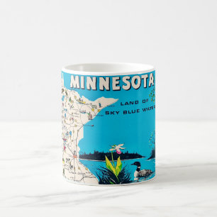 Oude Minnesota kaart ansichtkaart mok