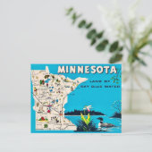 Oude Minnesotakaart Ansichtkaart Briefkaart (Staand voorkant)