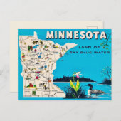 Oude Minnesotakaart Ansichtkaart Briefkaart (Voorkant / Achterkant)