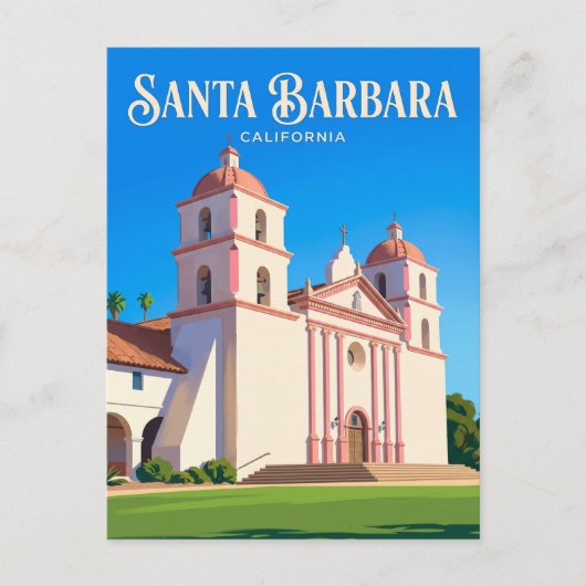 Oude Missie Santa Barbara VS Briefkaart (Voorkant)
