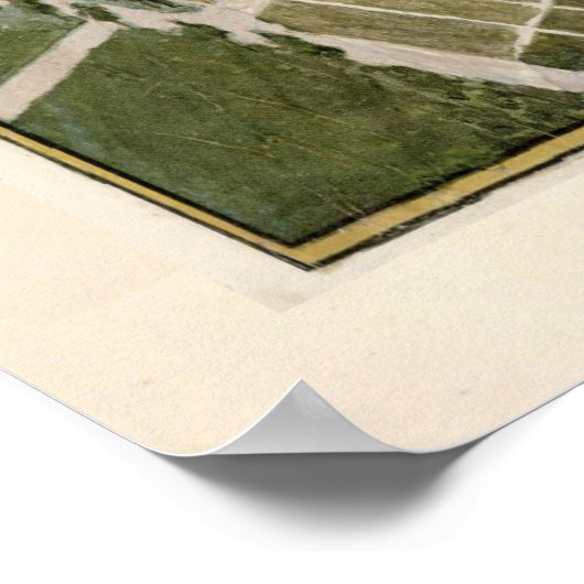 Oude Mission Beach CA Map (1915) San Diego Poster (Hoek)